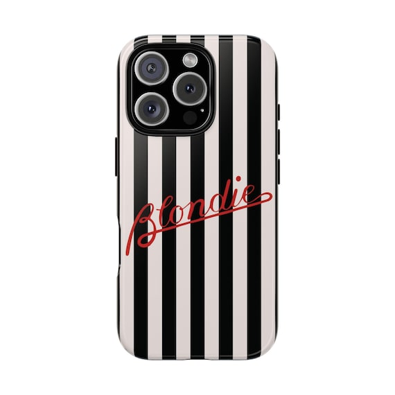 BLONDIE Black & White Striped Protective Phone Case - Vintage Cool Girl  Style, Blonde Girl Aesthetic, Cool Girl, Cute, Trendy iPhone Cover - Etsy