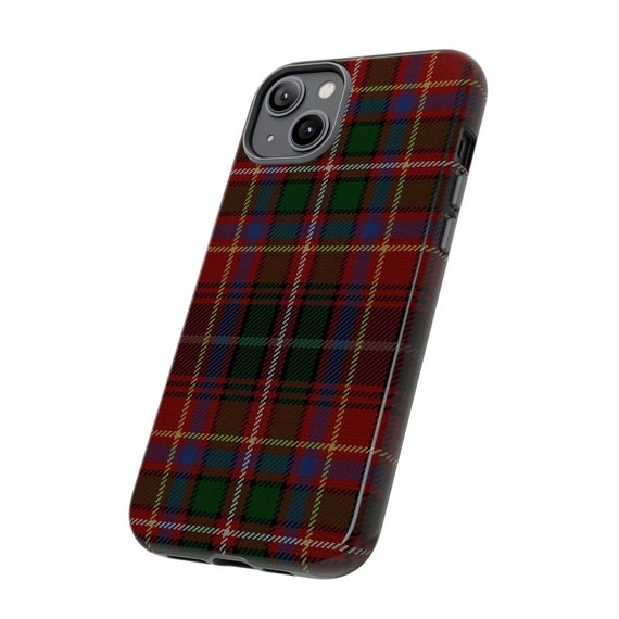WALLY Christmas Holiday Plaid Protective Phone Case, Preppy