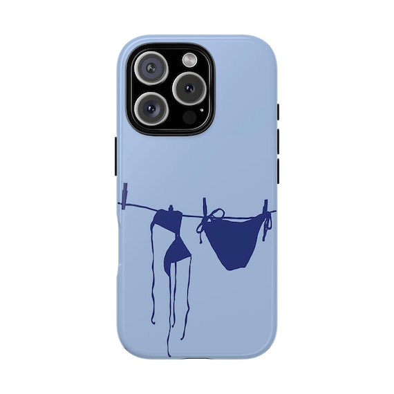 CLEO Blue Bikini Protective Phone Case - Summer Aesthetic, Monochrome  Bathing Suit, Trendy, Girly, Beachy Style, Cool Girl Cute iPhone Cover -  Etsy