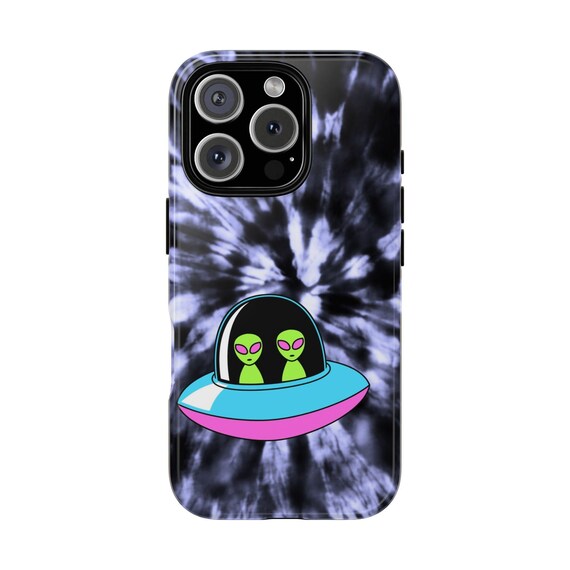 UFO tie dye ufo alien star girl outer space stars galaxy rave girl club girl Protective phone case star lover Trendy Cute Girly iphone case
