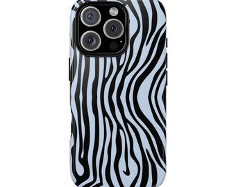 ELLA light blue & black swirl protective phone case - cute girly trendy cool girl aesthetic, IT girl,  retro y2k fashion girly iphone cover