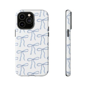 JESSICA light blue bow Protective | Trendy | Cute | Preppy | Coquette | Cottage Core | iphone case | iphone 15 and more | Google Pixel