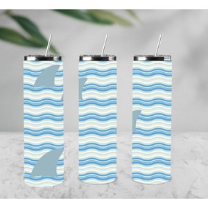 Haifischflosse Becher wrap got 20 oz gerade dünner Becher png Design Becher humorvolle Illustration