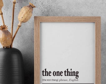 Typography Wall Art, a minimalist definition print with a tongue-in-cheek sense of humor. Digital download.