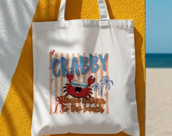 If Crabby Striped Summer Sublimation Design Popular Beach Vibe