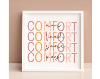 Way Stacked Comfort Zone PNG Instant Download Boho Colors