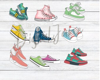 Sneaker Lover PNG: Colorful Shoe Art (Digital Download)