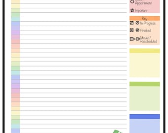 Página imprimible del planificador Rocketbook Index (descarga digital)