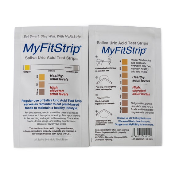 Uric Acid Saliva Test Strip by Myfitstrip Etsy