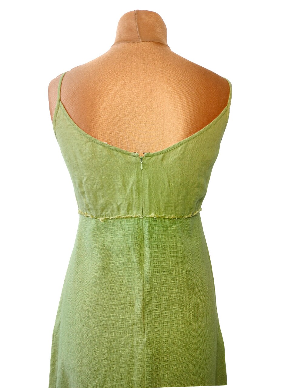 Lime Green Spring Linen Cotton Dress Simple Tera Bora Linen Etsy