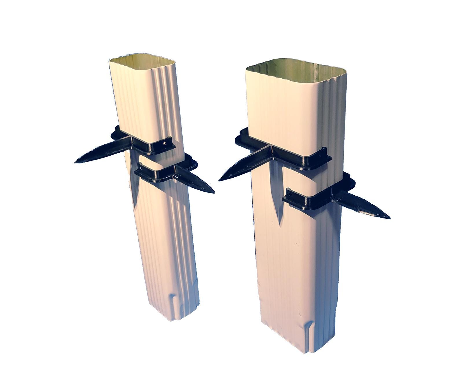 Rain Gutter Downspout Extension Keepers / Holders / Anchors (2-Pack)