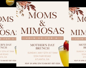 Mütter & Mimosen | Muttertag Flyer | Brunch Flyer | Canva Vorlage
