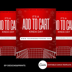 カートに追加するチラシ | 編集可能な Canva テンプレート | 編集可能なカートに追加するチラシ | ソーシャル メディア チラシ | DIY チラシ