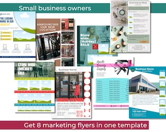 Sjabloon Canva-zakelijke flyer: marketingverkooppromo (bewerkbaar)