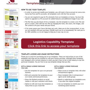 Editable Logistics Capability Statement Template: Government Marketing ...