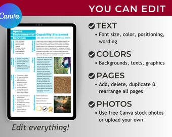 Government Capability Statement Template: Editable Canva Design