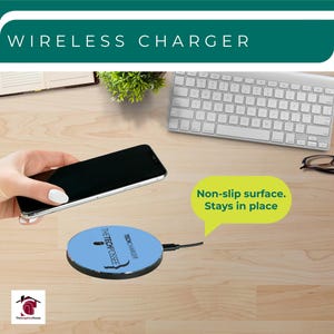 Custom Wireless Charging Pad – Personalized Tech Accessory with Corporate Logo for Business Gifts, Employee Swag, and More