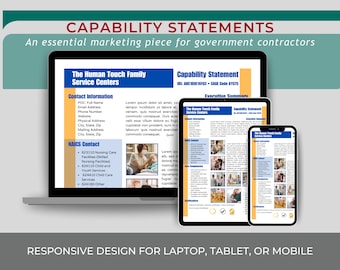 Canva編集可能な能力ステートメントテンプレート：政府契約