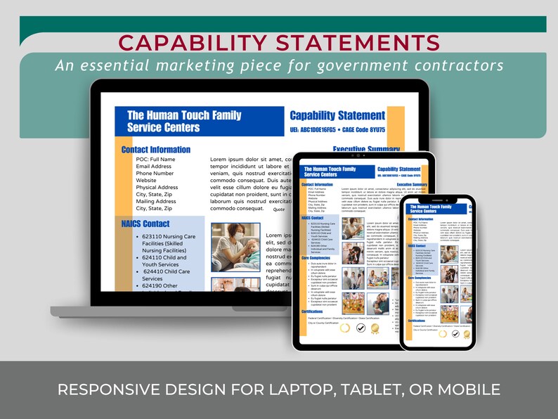 Health care services capability statement template