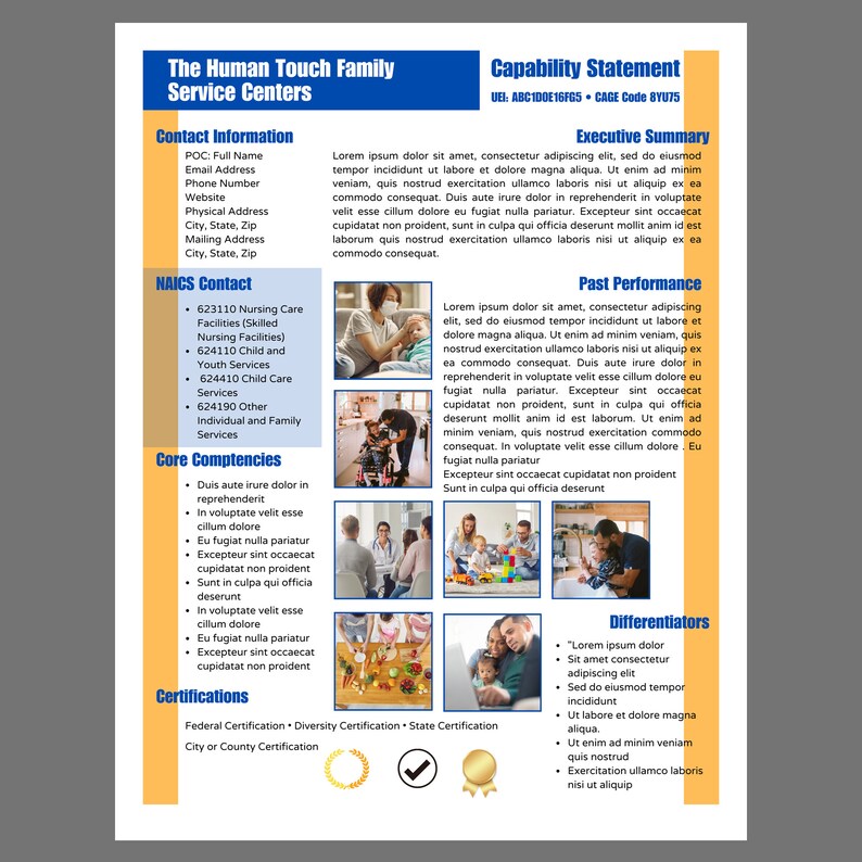 Canva editable federal government proposal template