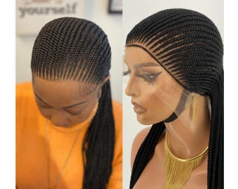 braided wig, braids wig, natural looking cornrow,  wigs for black women