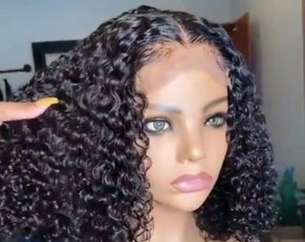 100% Human hair pixie curl wig,  10-12inches, black women wig, Cosplay wig, women gift, original human hair,Virgin Human Hair Wig