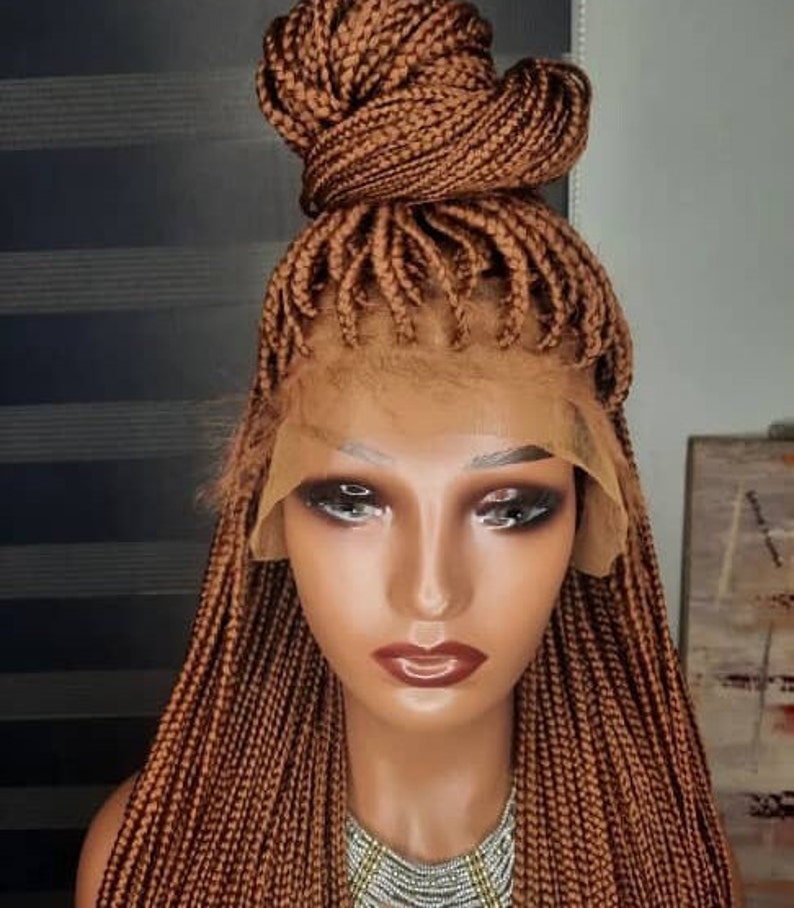Medium Size Knotless Box Braids Frontal Braided Wig Braids Etsy
