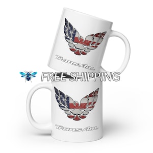 Pontiac Trans Am Coffee Mug | Muscle Car Inspired | Firebird Plate Cover Design | Gift for Pontiac Firebird Trans Am Lover | 15oz and 20oz