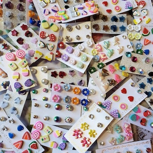 Girls Studs Earrings Little Girls Styles, Fruity, Fashion, Bundles, Also Great For Crafting Projects