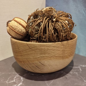 Rustic Hand Turned Wood and Resin Bowl