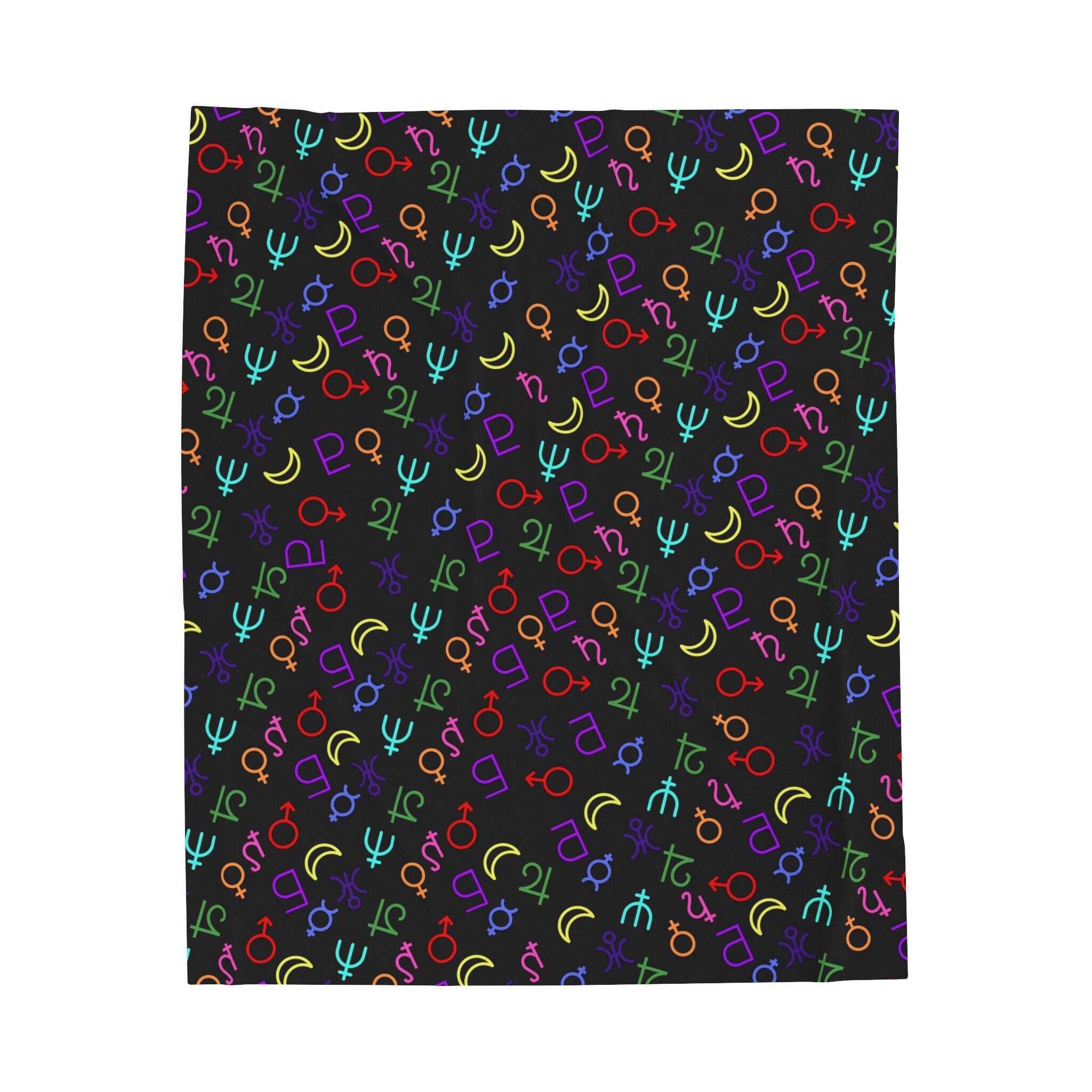 Planetary Symbols Velveteen Plush Blanket - Etsy