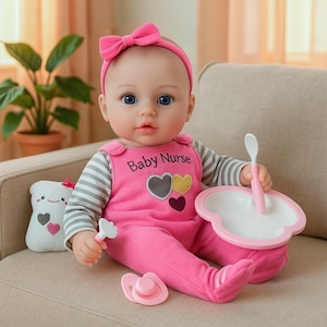 16 inch Realistic Reborn Baby with Soft Cloth Body Vinyl Limbs Real Life Doll