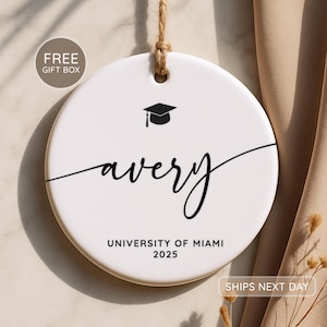 Personalized Graduation Ornament 2025: College Name Ornament - Community College