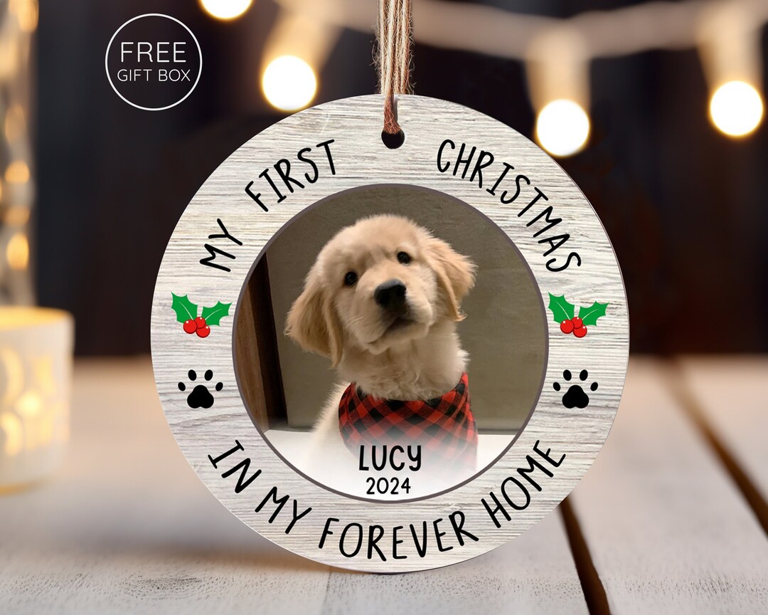Custom Puppies First Christmas Ornament Dog Picture Ornament Dog