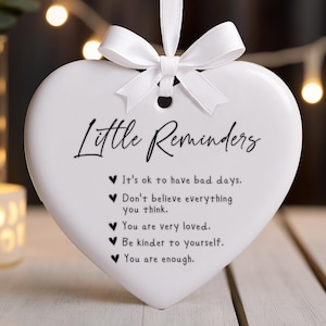 Adorno de pequeños recordatorios: "Eres suficiente", adorno navideño, regalo de salud mental, regalo para hija e hijo, regalo de recordatorio, regalo de amor propio.