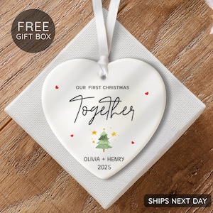 Personalized Couples Ornament - Our First Christmas Together - New Couple Gift