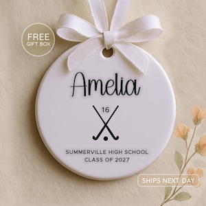 Field Hockey Ornament 2026, Field Hockey Gifts for her, Field Hockey Keepsake, Senior Gifts, High School Team Gift