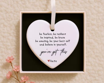 Personalized Motivational Ornament - Inspirational Keepsake for Women - Encouragement Gift 2026