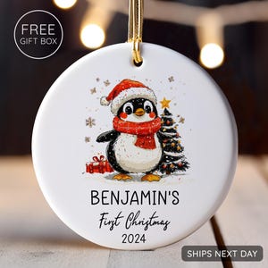 Personalized Baby's First Christmas Ornament 2024, Custom Baby Name Ornament, New Baby Gift, Babys 1st Christmas Ornament, New Baby Keepsake
