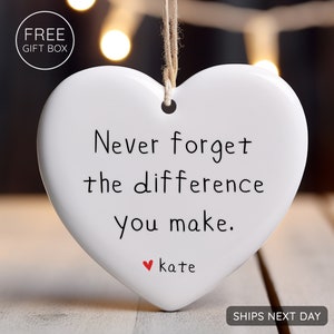 Thank You Christmas Ornament - Thank You Gift 2025 - Personalized Teacher Keepsake - Appreciation Gift for Coworkers