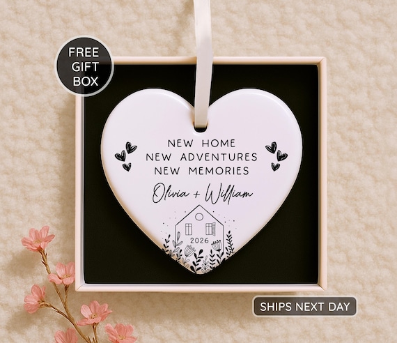 New Home Ornament 2026 – Personalized Couple Housewarming Gift Keepsake