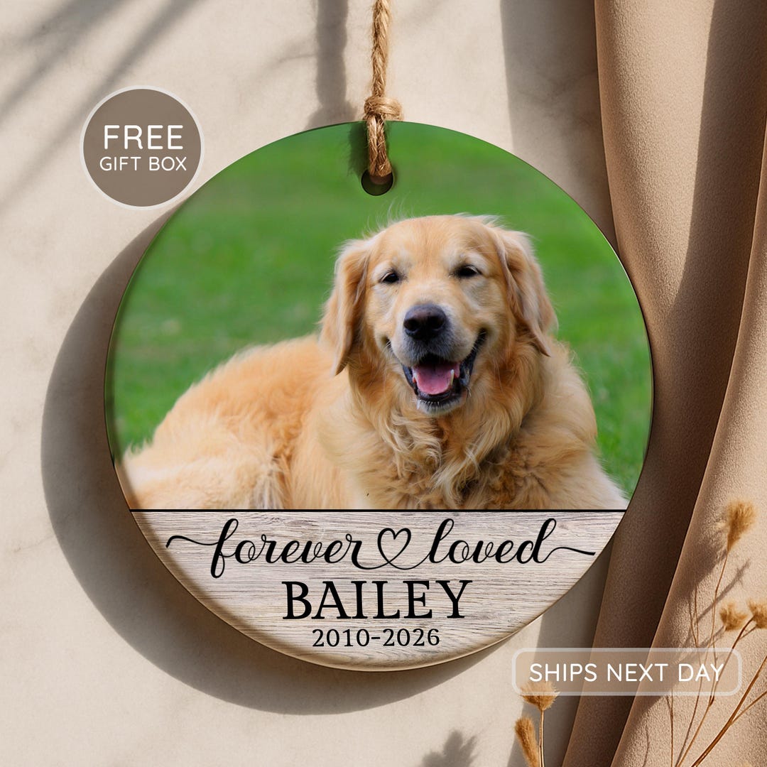 Personalized Dog Memorial Ornament – Pet Loss Keepsake With Photo - Etsy