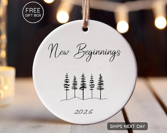 New Beginnings Gift Keepsake, New Beginnings 2026 Christmas Ornament - Gift For New Home, New Life, New Start, New Couple, New Job, New Year