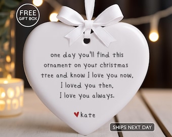 Adorno navideño para parejas: Nuestra primera Navidad juntos, regalo de Navidad para ella, regalo para novia y adorno de aniversario.