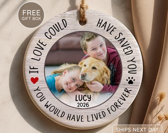 Decorazione commemorativa per animali domestici con foto - Regalo personalizzato per la perdita di un cane o un gatto - Ricordo per animali domestici - Decorazione commemorativa con foto per la perdita di un animale domestico 2026