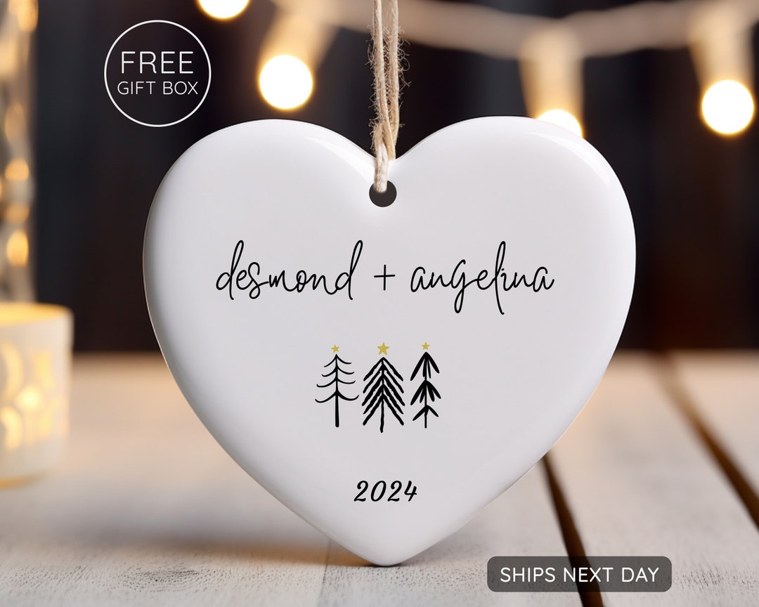 Personalized Couples Ornament 2024 - His And Hers Christmas
