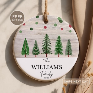 Family Christmas Ornament 2025 – Custom Family Name Ornament – Holiday Keepsake Gift – Personalized Ornament for Family