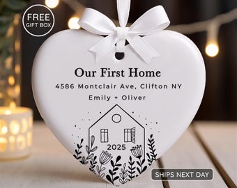 New Home Gift - Custom Housewarming Gift - New Beginnings - Closing Gift - Realtor Gift - New House Ornament - 2025 New Home Ornament