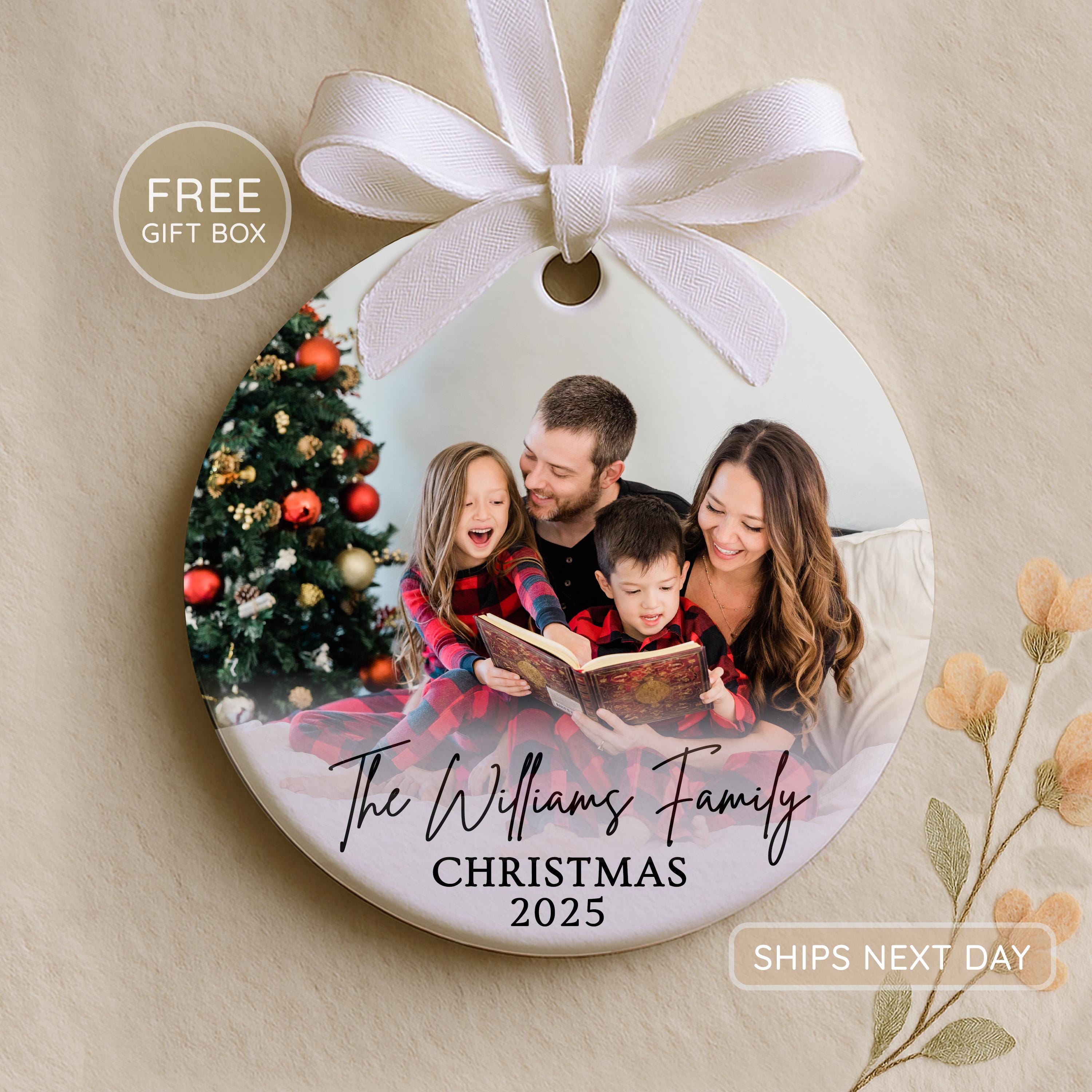 Family Photo Ornament 2025 – Personalized Christmas Keepsake - Etsy, image size:3000x3000