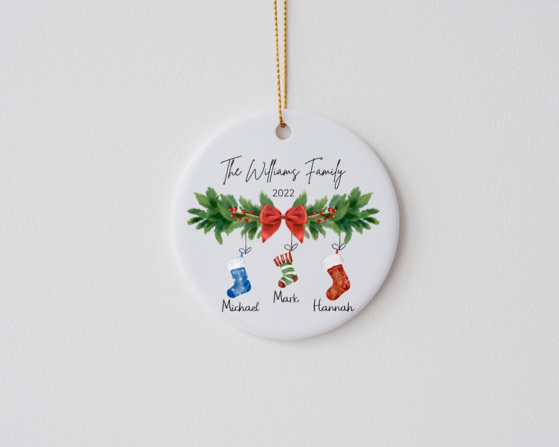 Personalized Family of 3 Ornament Custom Family Ornament With Etsy